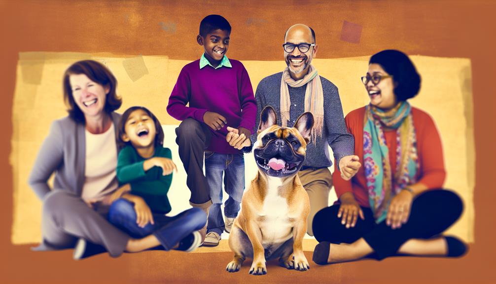 french bulldogs and families
